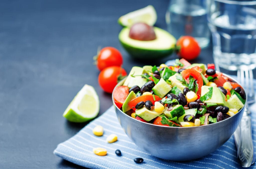 Ensalada de tomate y aguacate